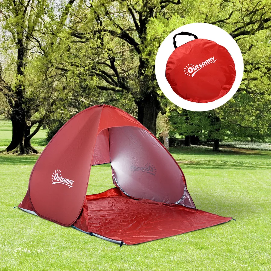 Outsunny Pop-Up Zelt für 2 Personen rot