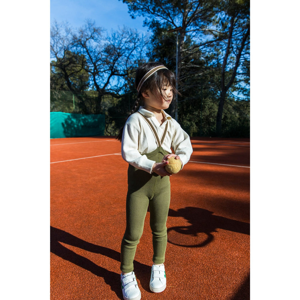 Køb Silly Silas Olive Striped Footless Tights