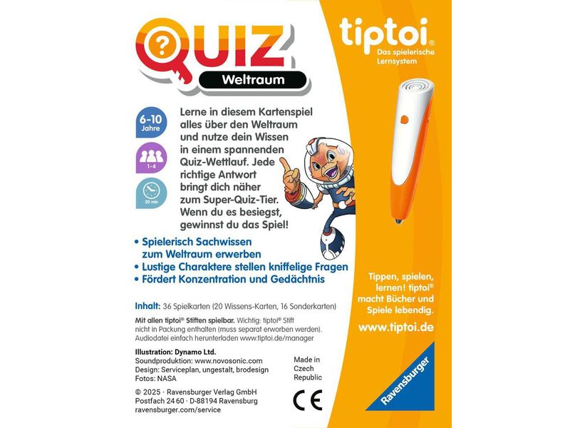 tiptoi Spiel Quiz Weltraum Interaktives Quizspiel für Kinder