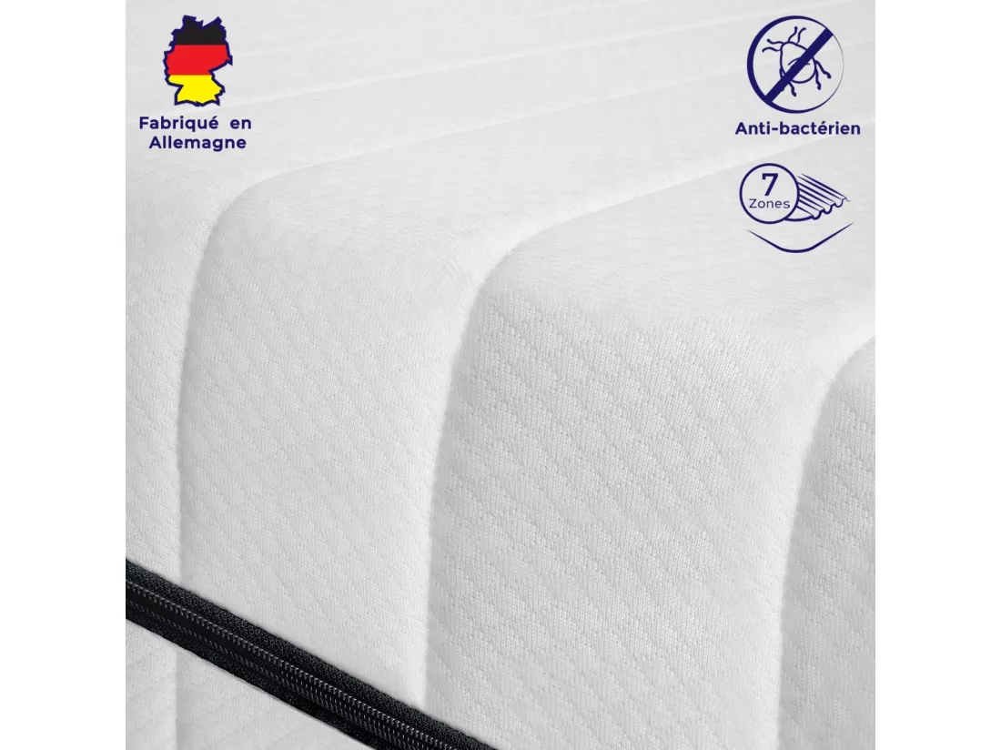 Matelas 180 x 200 cm soutien ferme grand confort épaisseur 15cm