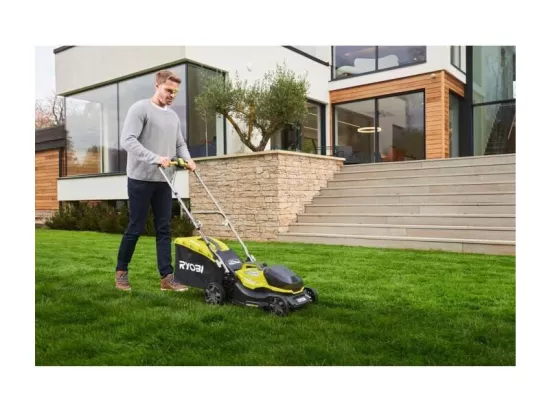Tondeuse RYOBI 18V LithiumPlus Brushless coupe 37cm - 1 batterie 5,0 Ah - 1 chargeur rapide - RY18LMX37A-150
