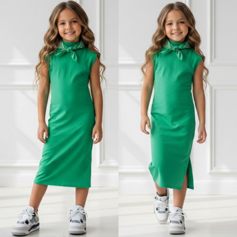 Bandana dress - lichtgroen