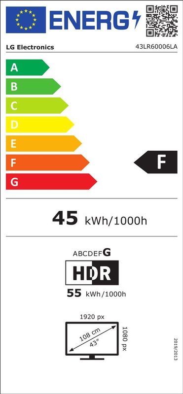 LG - 43Lr60006La - LED-tv - 43 inch - Full-HD - α5 AI Processor Gen6