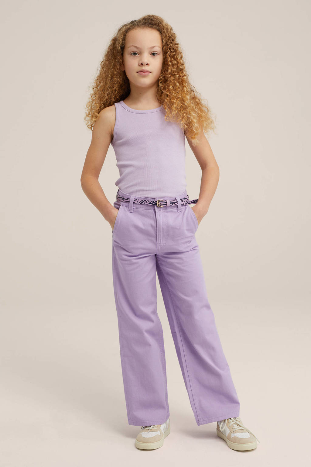 WE Fashion ribgebreidetop slate purple