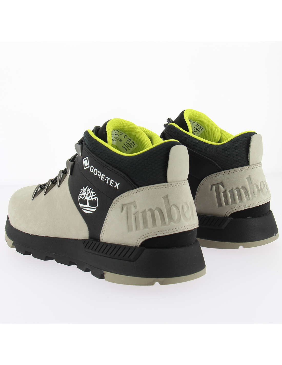 timberland boots homme sprint trekker mid gtx tpe nubuck gris/noir