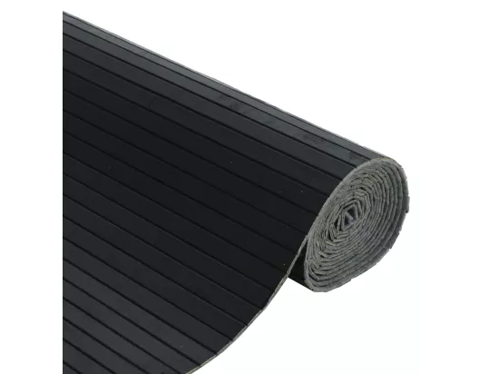 Cloison de séparation noir 165x400 cm bambou