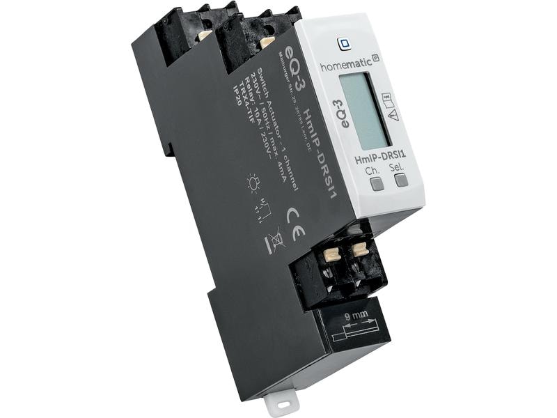Homematic IP Smart Home Schaltaktor für Hutschienenmontage Schaltakor mit Schrittschalterfunktion – HmIP-DRSI1