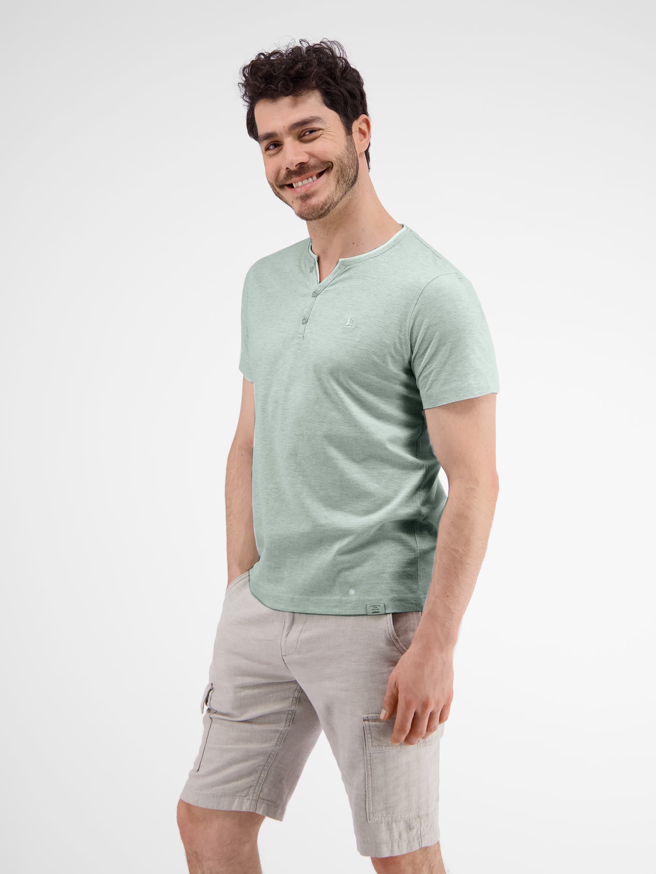 Serafino mit Finelinerstreifen, washed