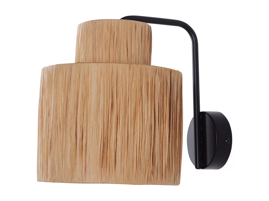 Lot de 2 lampes murales SHINFA Osier Naturel