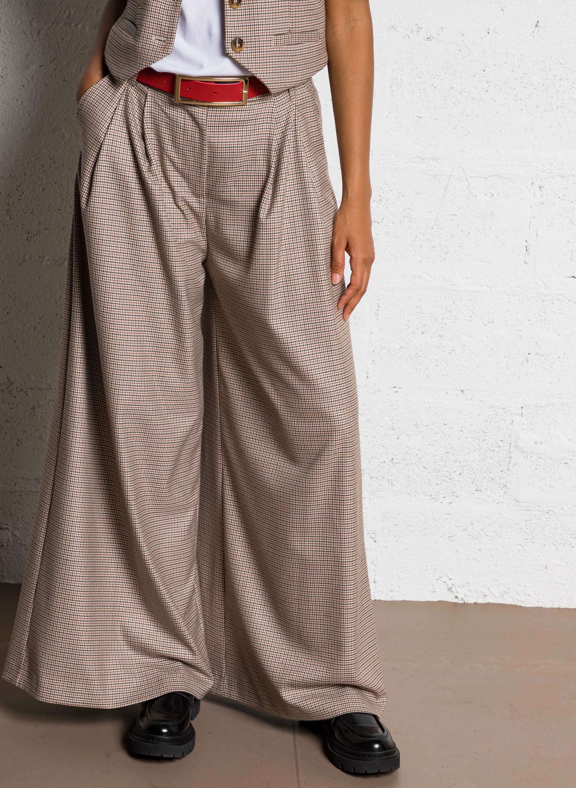 Pantalon à pinces | Beige
