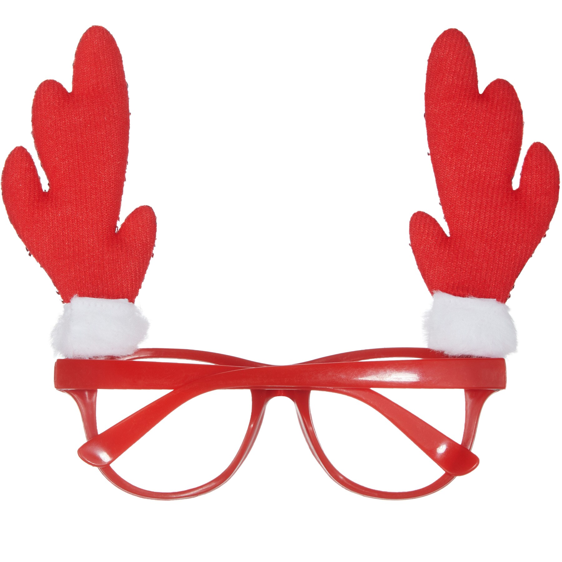 tectake® Spaßbrille Rentier mit Nikolausgeweih