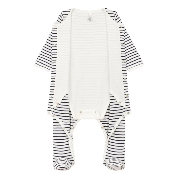 Petit Bateau Pyjama Malo Rayé | Bleu marine