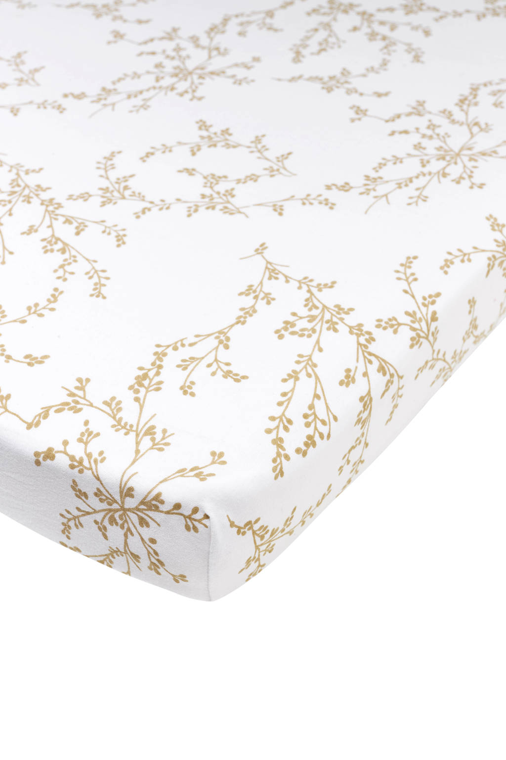 jersey hoeslaken boxmatras 75x95 Branches sand
