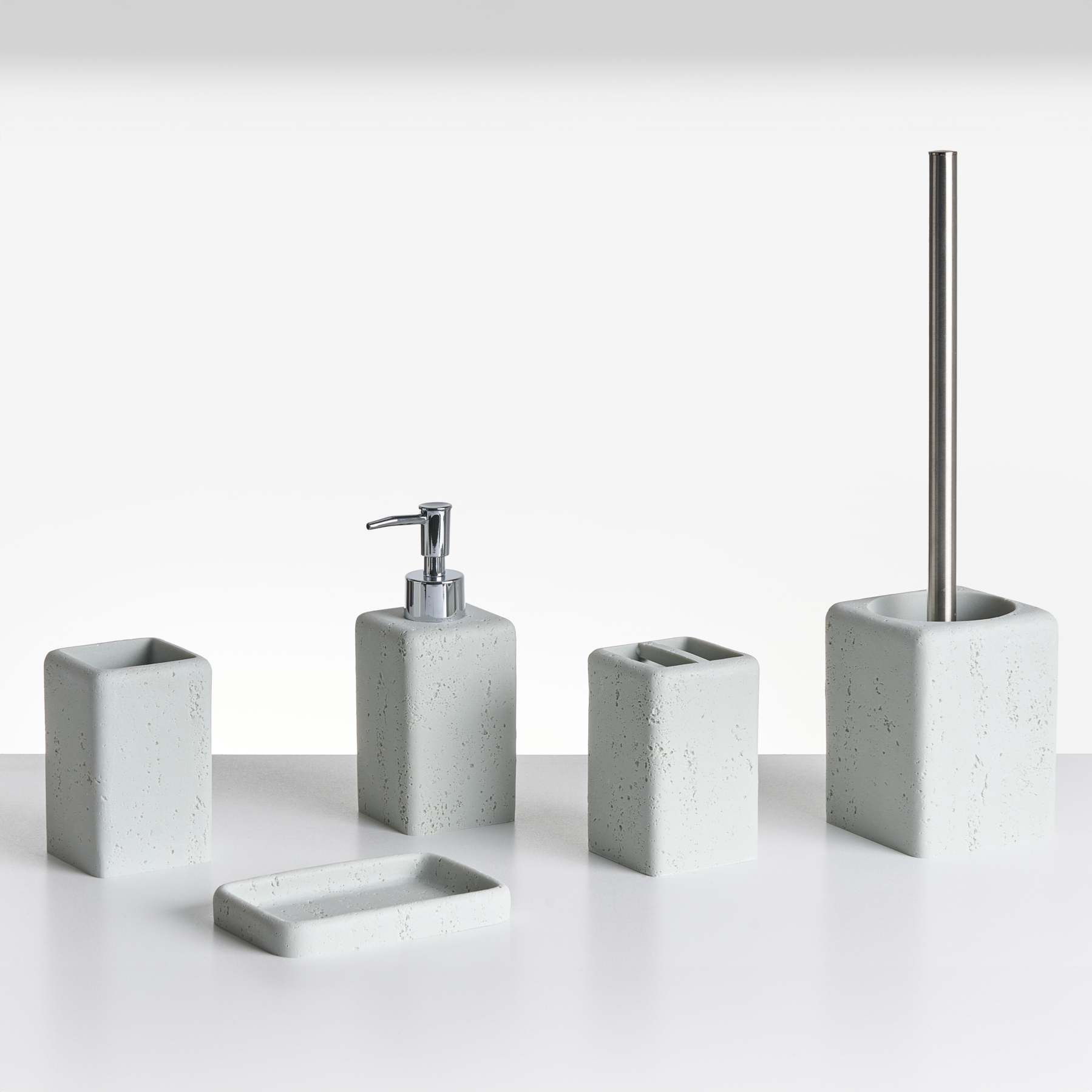 Beliani - VILCANOTA - Badkameraccessoireset - Grijs - Polyresin