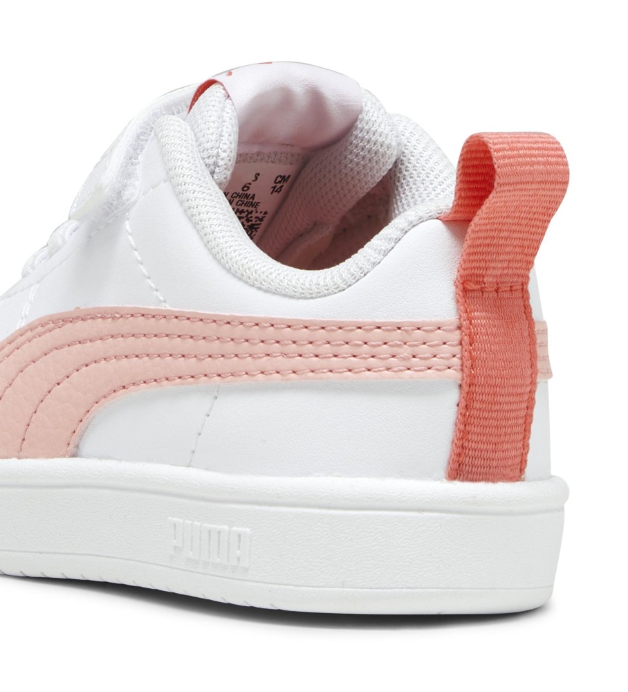 Tênis Puma Rickie AC+ Inf, branco, rosa claro