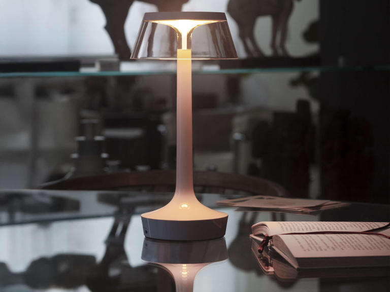 Flos Bon Jour Unplugged LED tafellamp Almost White