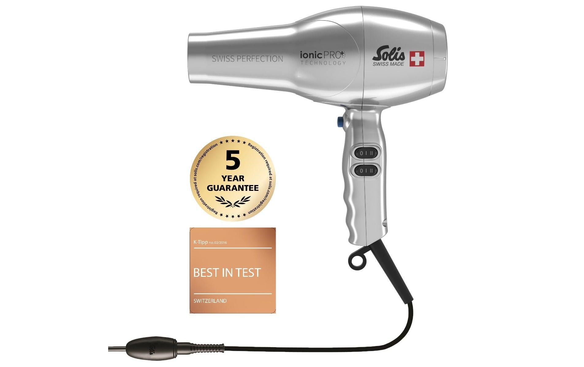Profihaartrockner Swiss Perfection 360° ionicPRO SilberFöhn