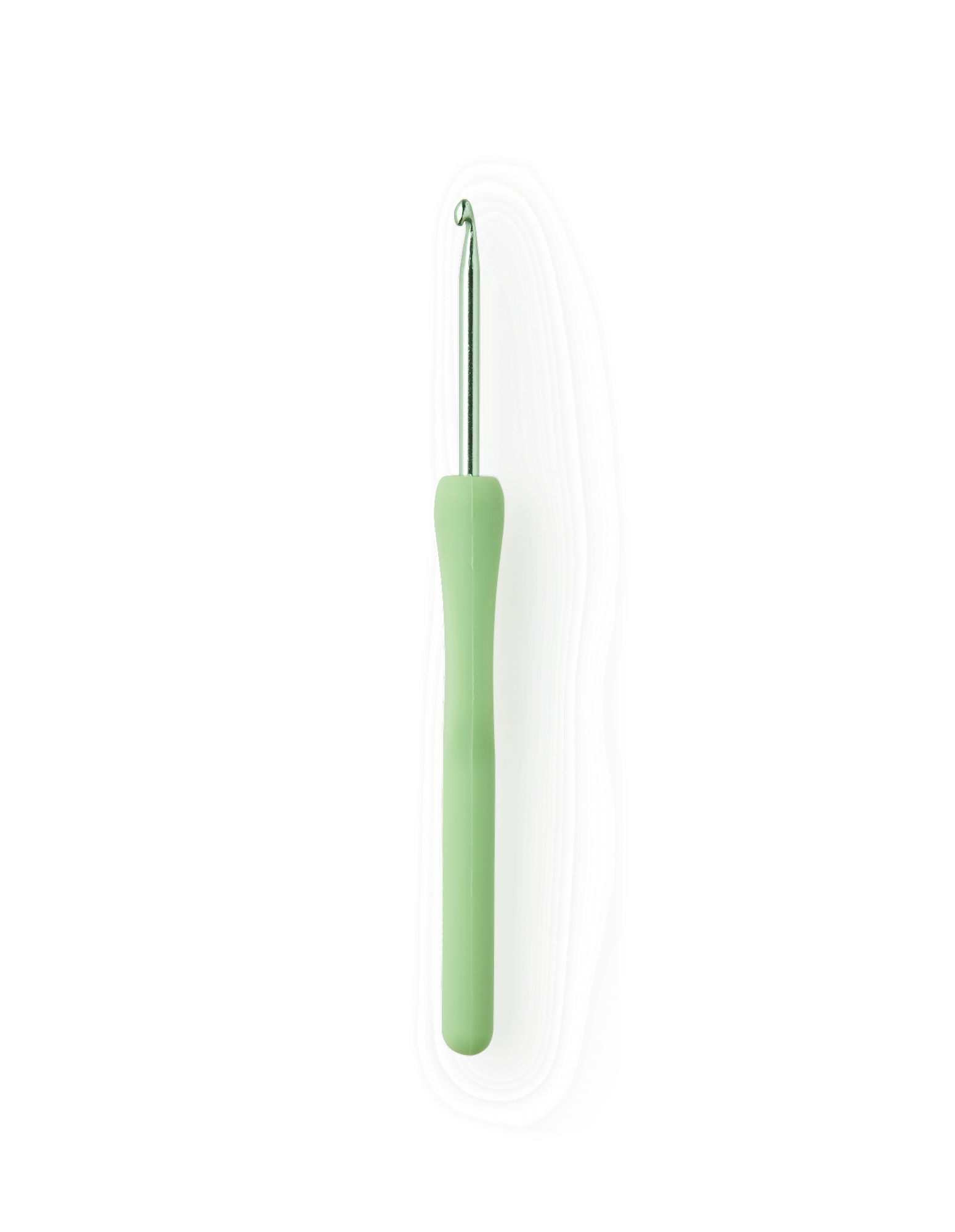 Hæklenål | Jern/gummi. 3,5 mm. | Light Green