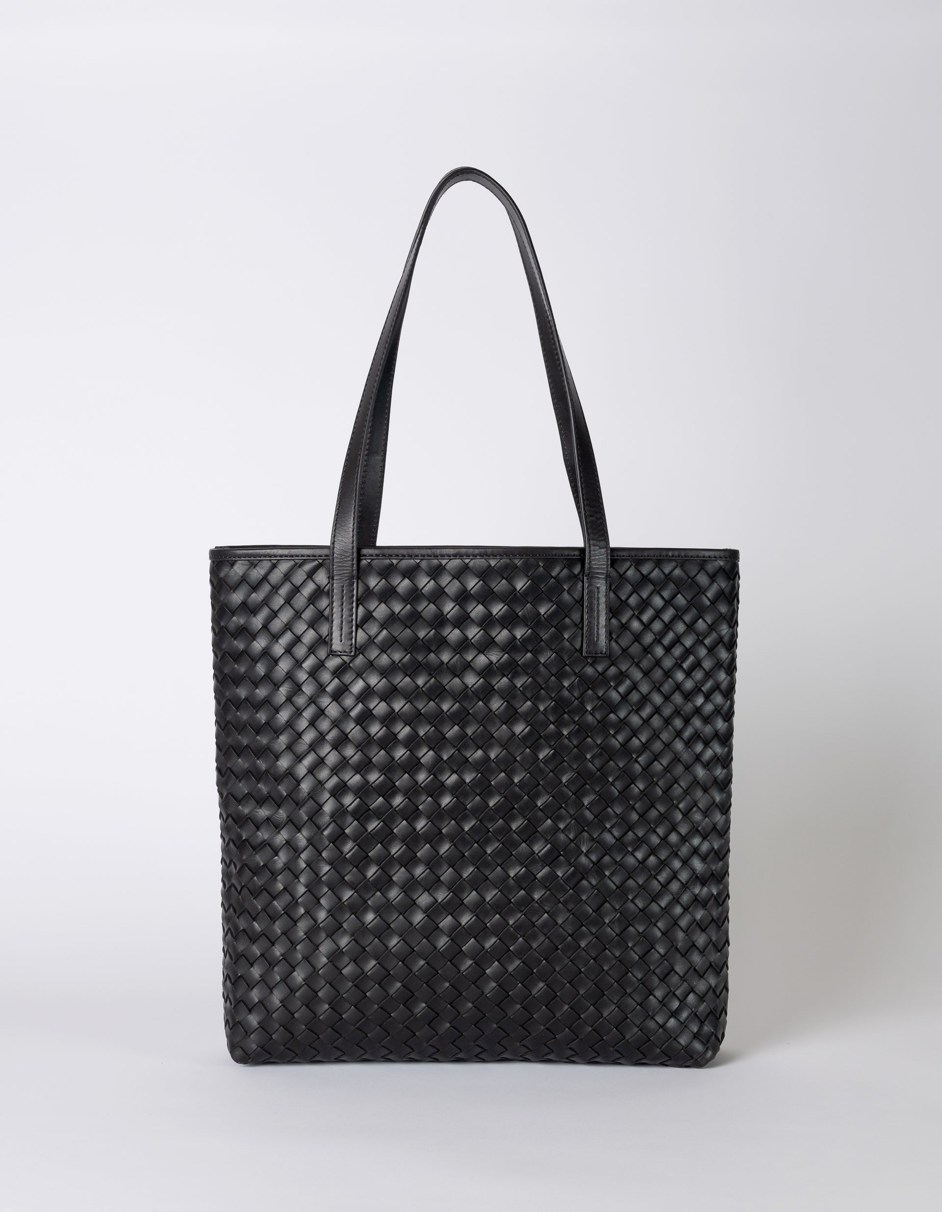 Georgia -  Black Woven Classic Leather