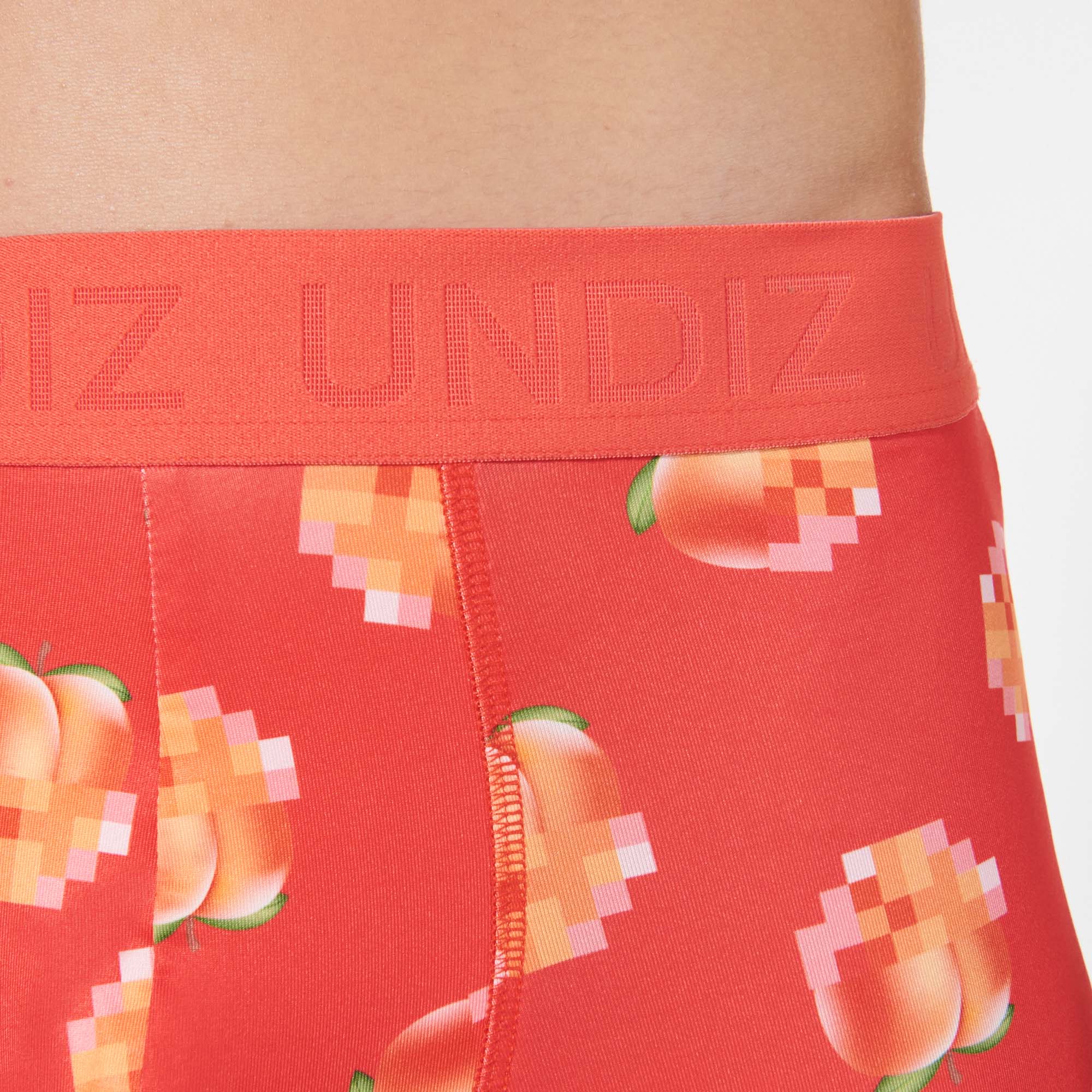Boxer à motifs pêches en microfibre