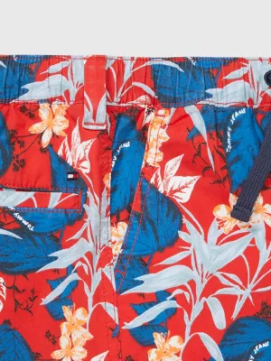Shorts de vestir com estampa tropical adaptável