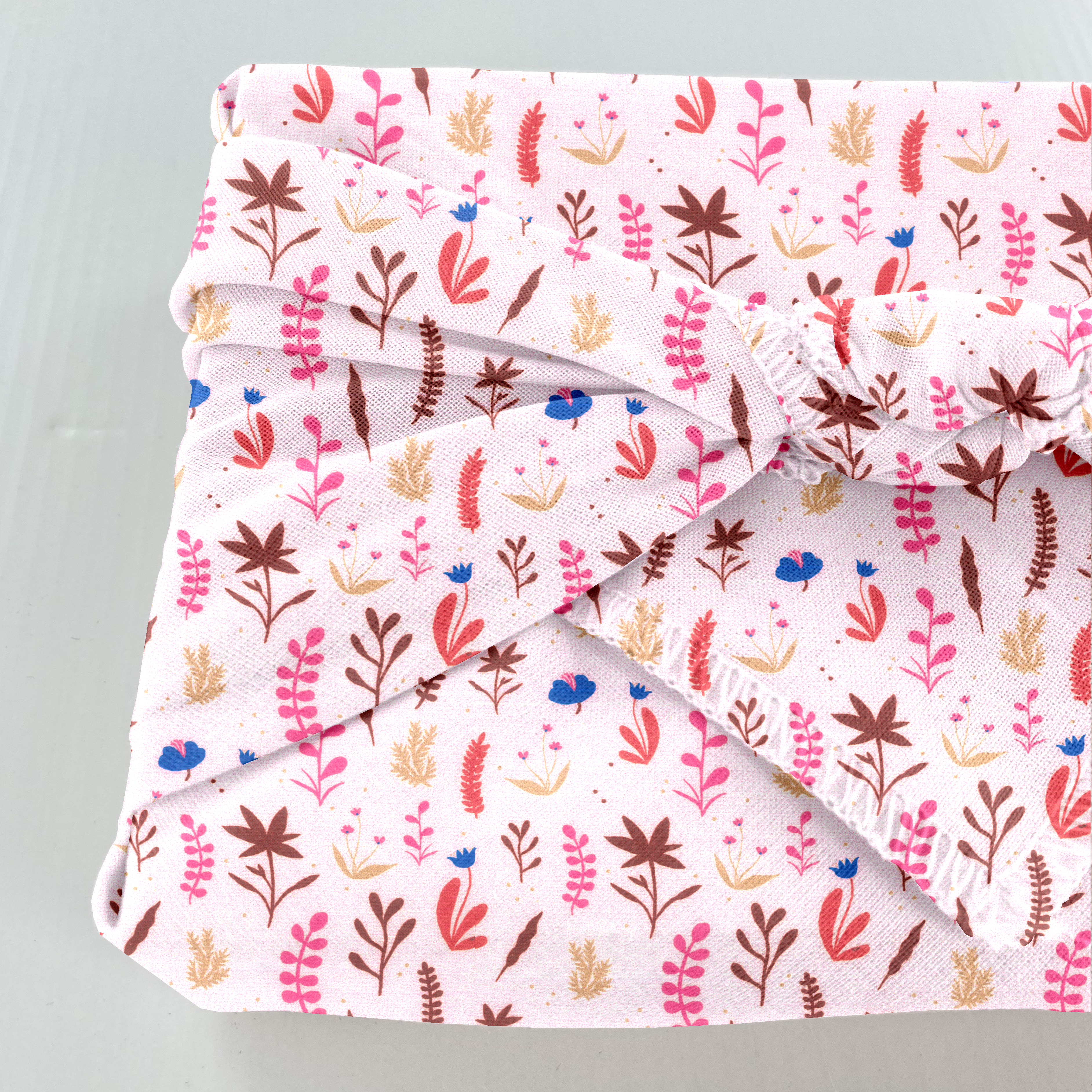 Furoshiki Petit 35 X 35 Cm Herbier Rose