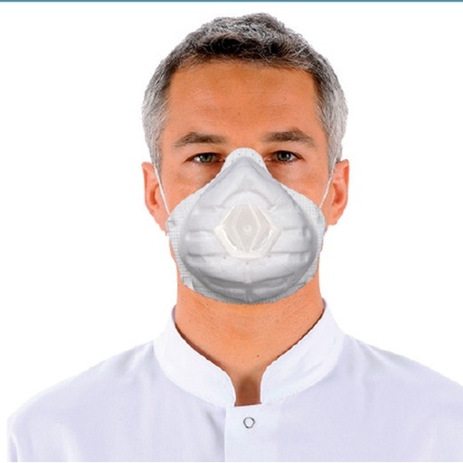 Masques protection - Anti-poussières pliables à valve - 20 ex