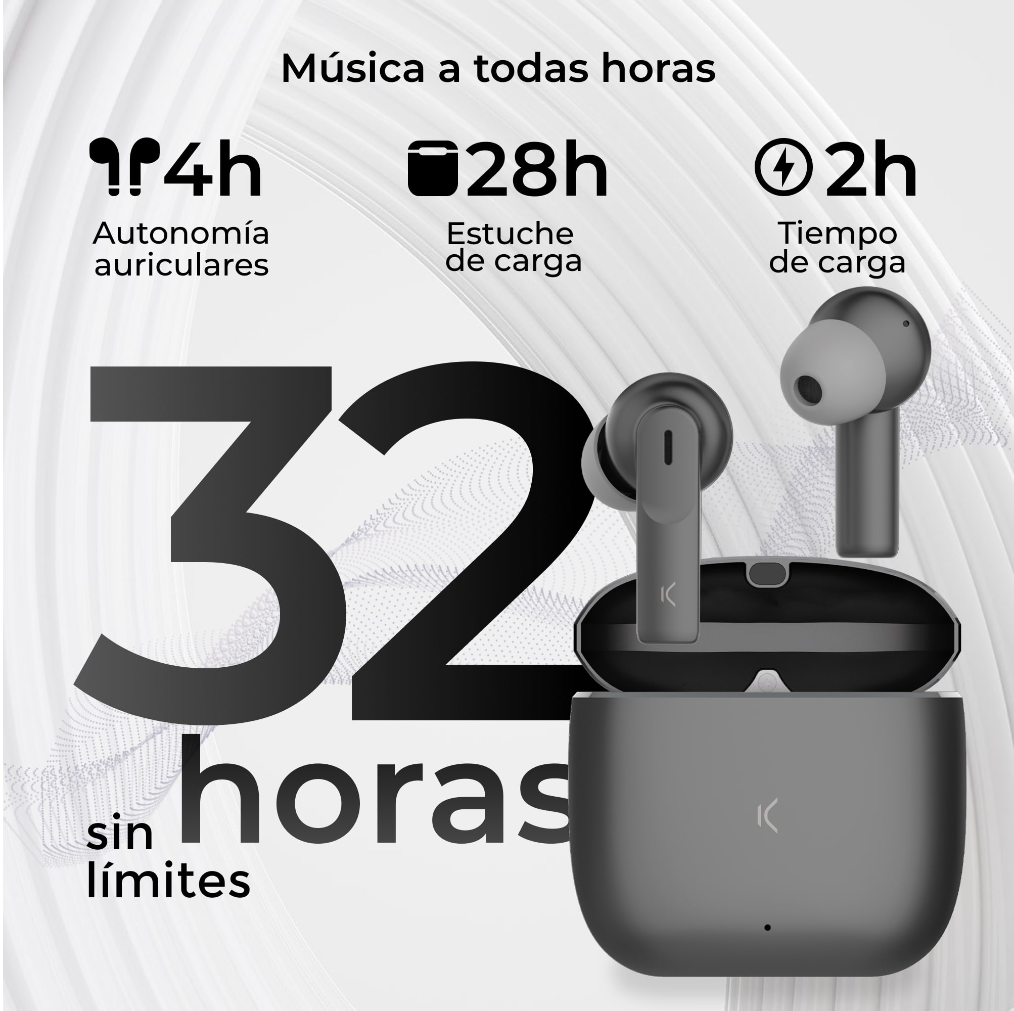 Fones de ouvido sem fio Ksix Meteor