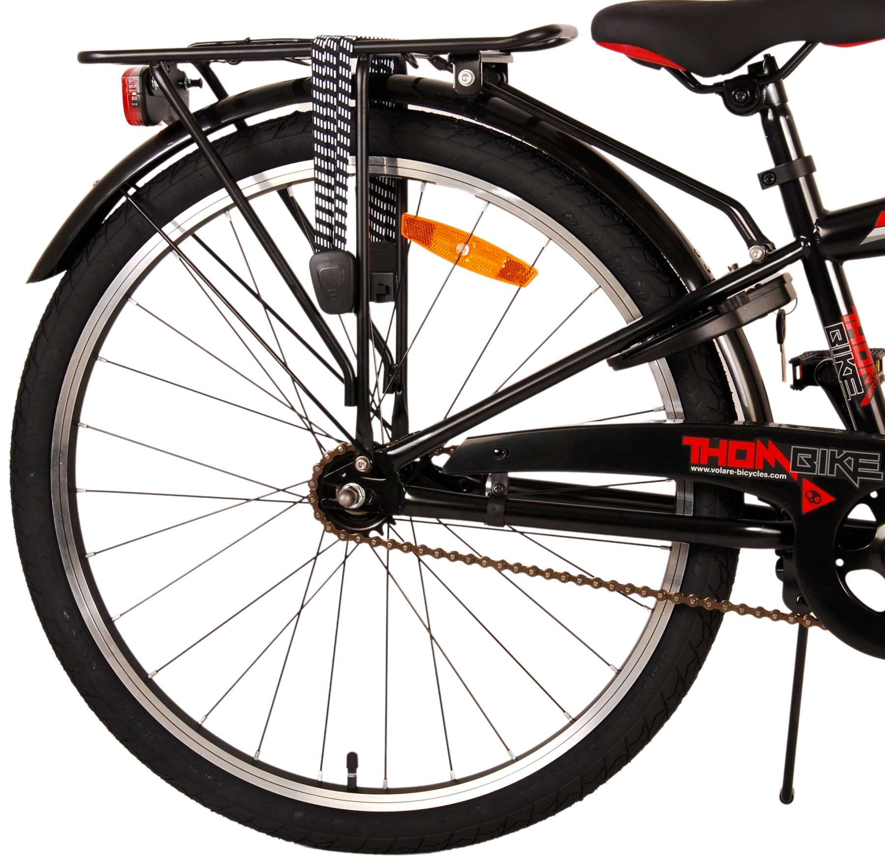 Kinderfahrrad Thombike für Jungen 24 Zoll Kinderrad in Schwarz Rot