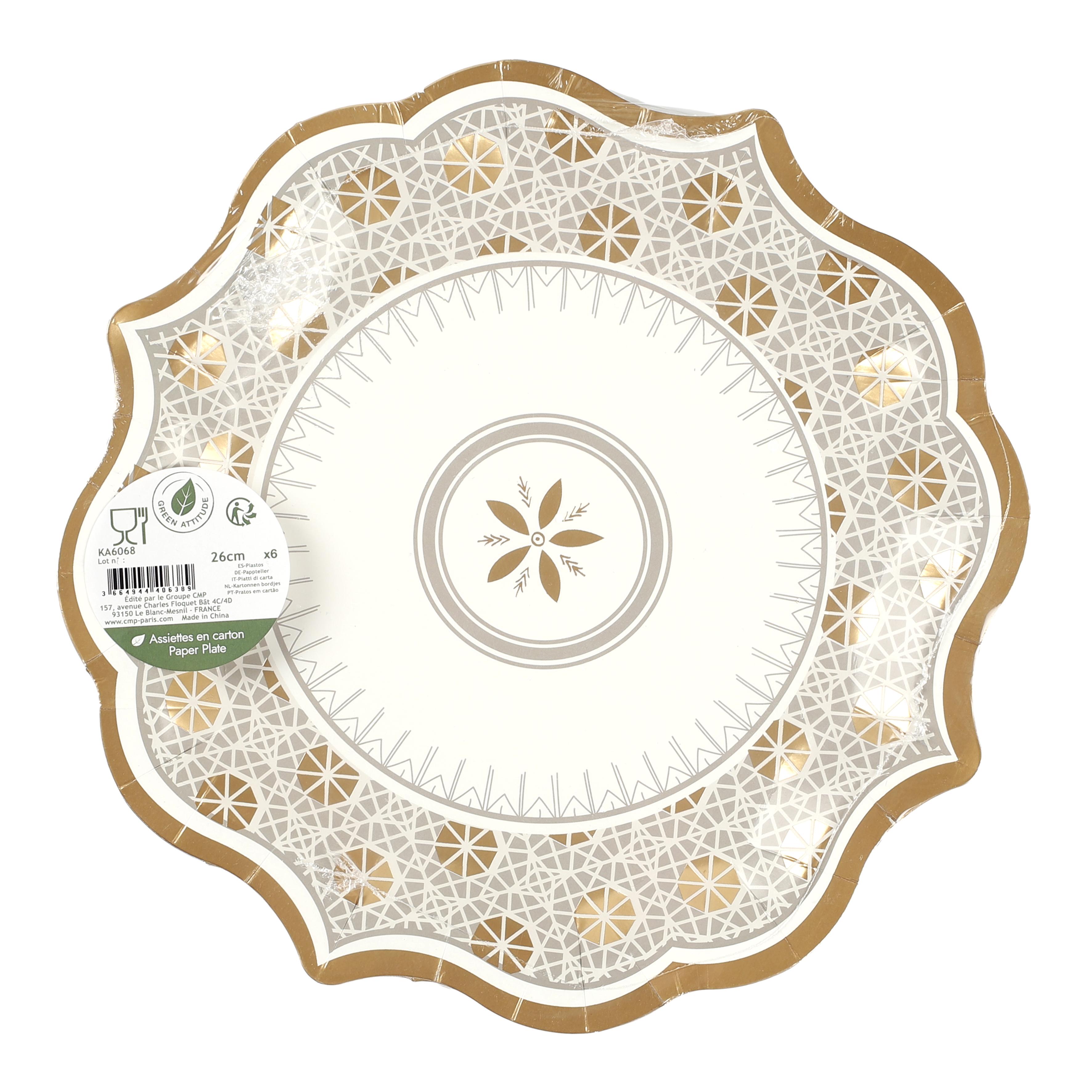 ASSIETTE JETABLE MIRAGE X6 PIECES