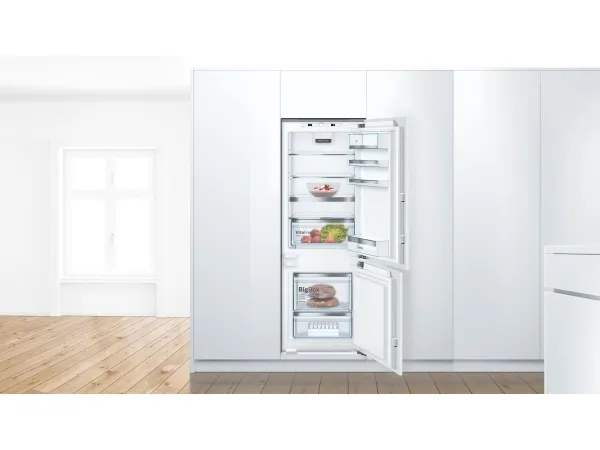 Bosch Serie | 6 KIS77ADD0 - Køleskab/fryser - bund-fryser - til indbygning - niche - bredde: 56 cm - dybde: 55 cm - højde: 158 cm - 229 liter - Klasse D