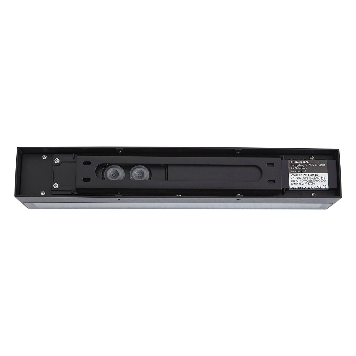 Industriële buiten wandlamp zwart 38cm incl. LED IP65 - Hannah