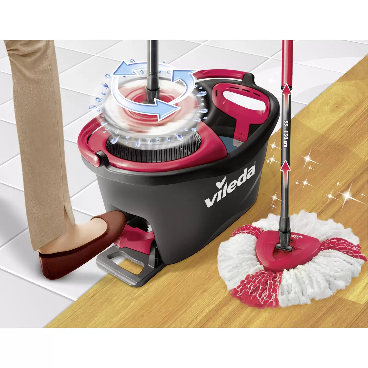 Turbo Mop Set Vileda blau,rot