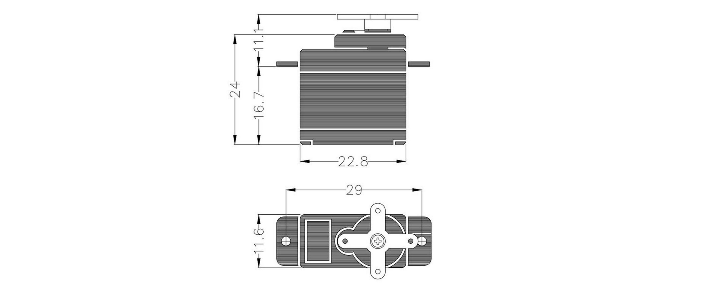 Micro Servo HS-5055MG 1.6 kg, DigitalDigitales Micro-Servo mit Metallgetriebe