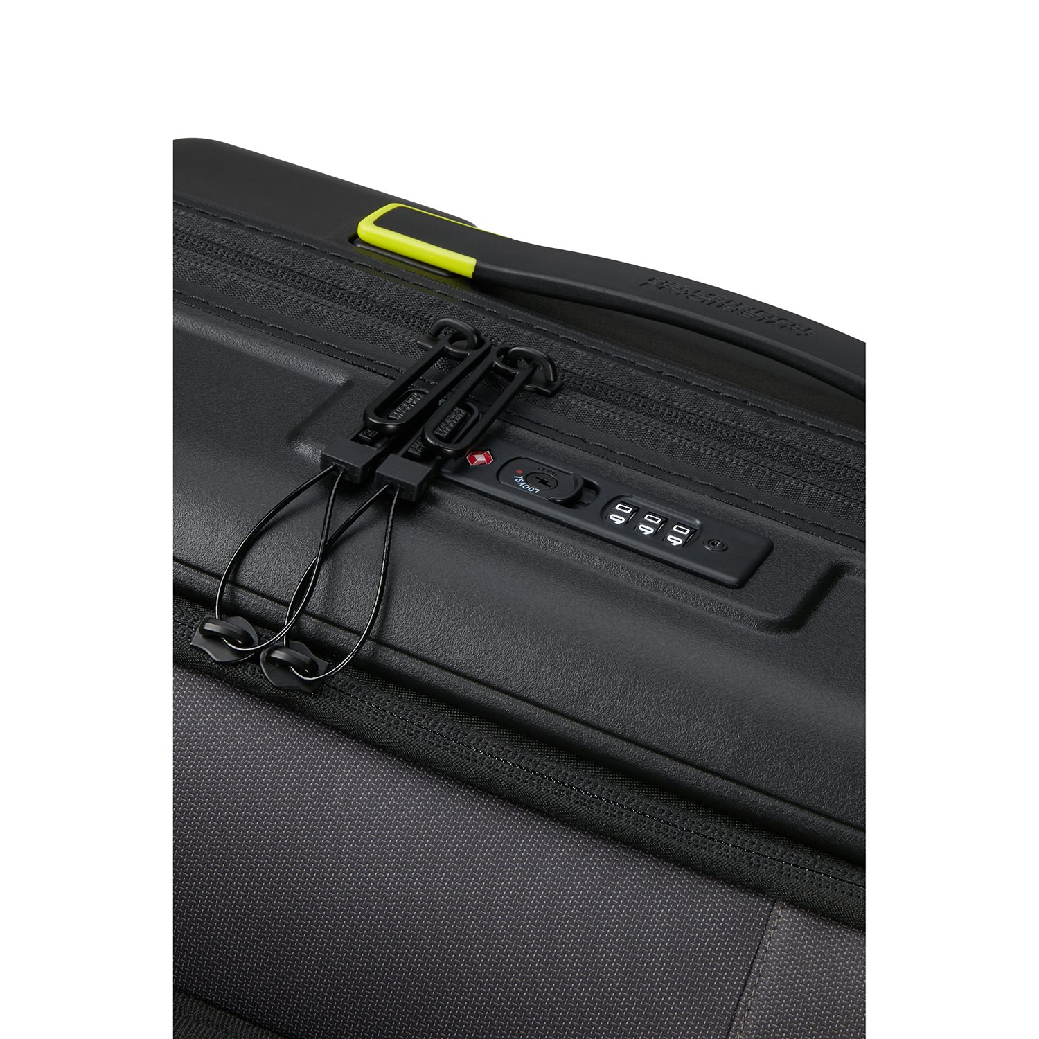 American Tourister Hello Cabin Spinner 55 EXP Coated black/lime