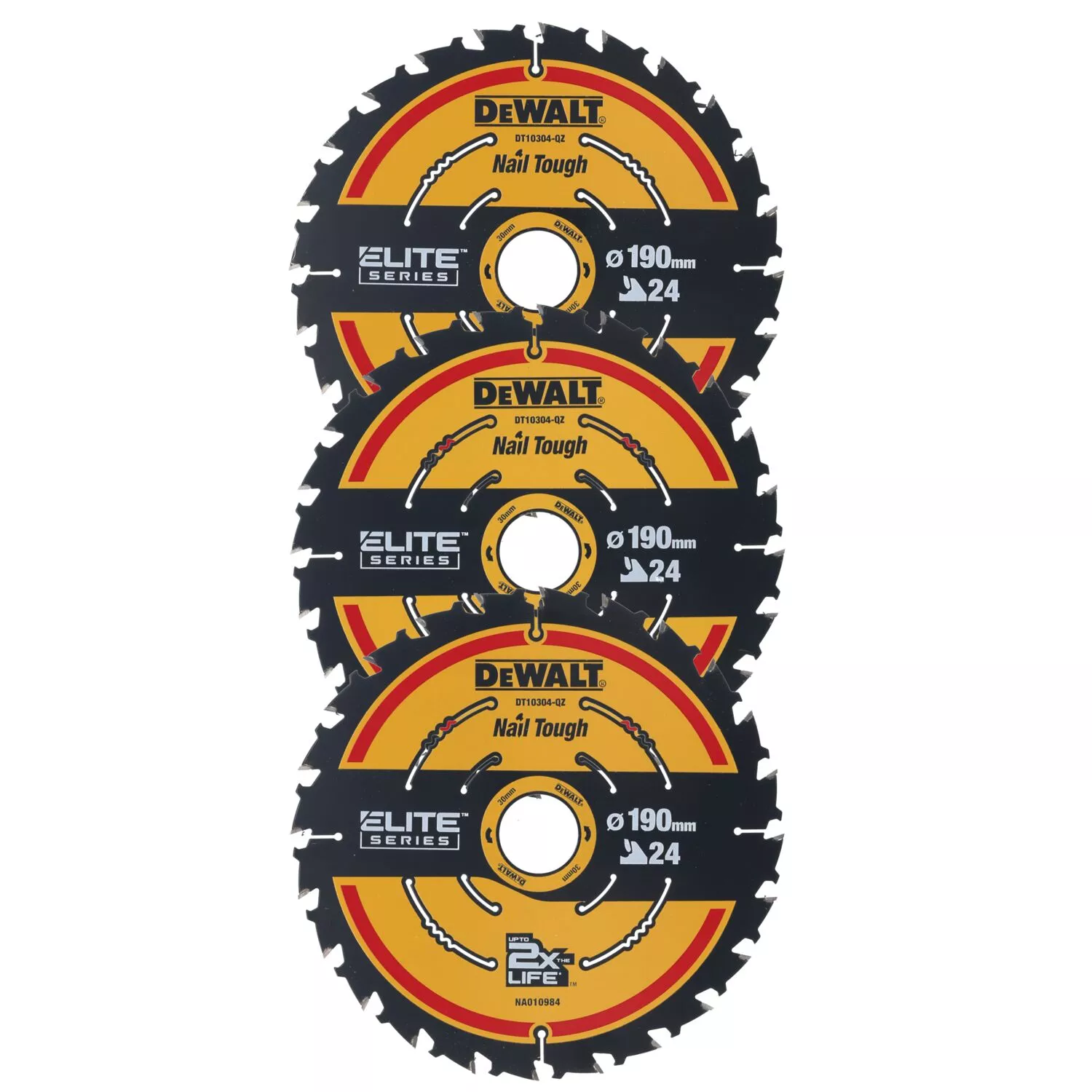DeWALT DT10399 Constructie Cirkelzaagbladen set - 190 x 30 x 24T (3st) - Hout