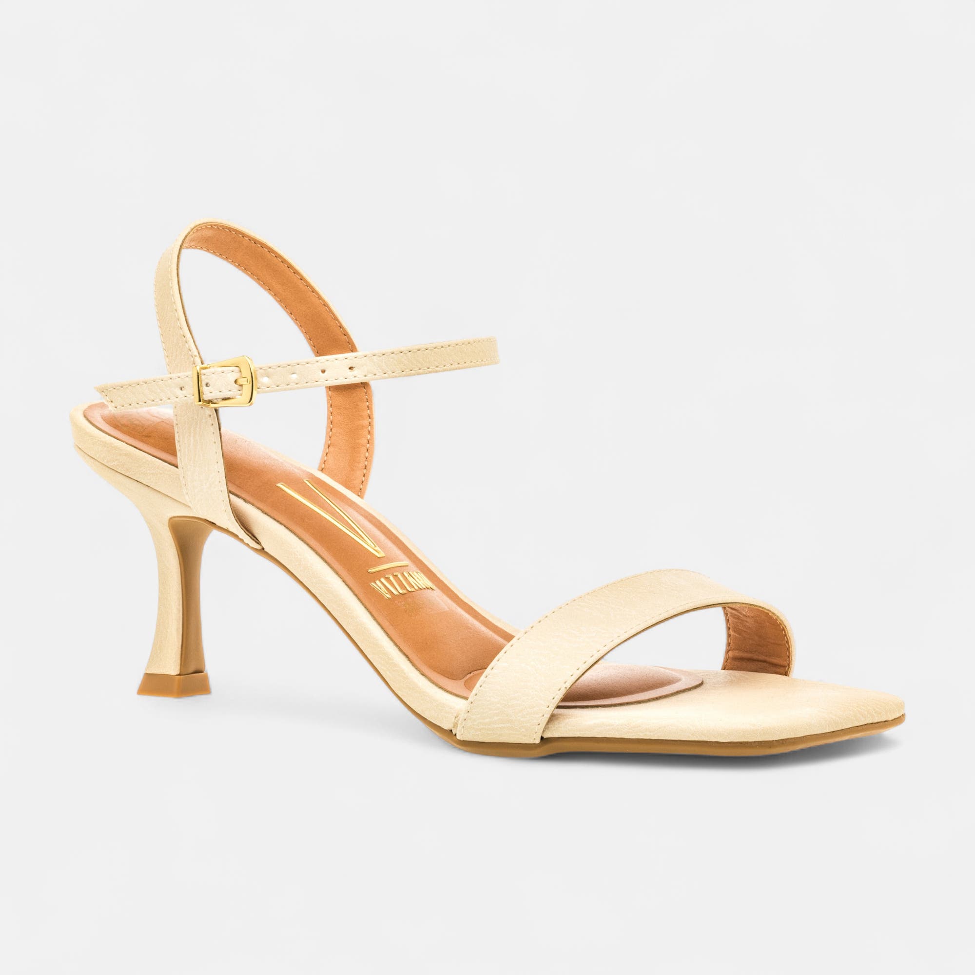 Nu-pieds à talon Femme beige