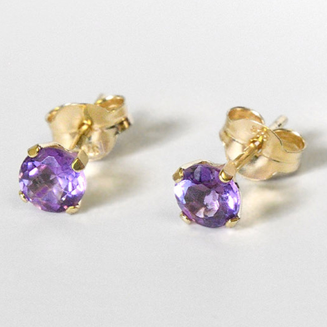 Instant d'Or Boucles d'oreilles Ravissement Améthystes 0.40 ct or jaune