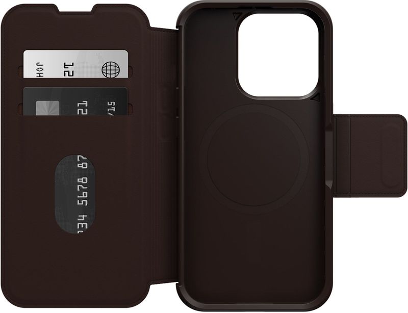 OtterBox - Strada Bookcase - Bruin - Voor de Apple iPhone 15 Pro