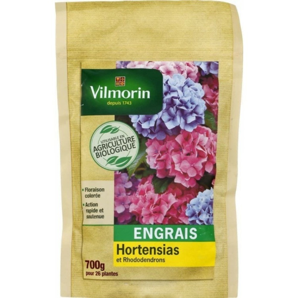 Engrais hortensias rhododendrons bio doypack de 700 gr