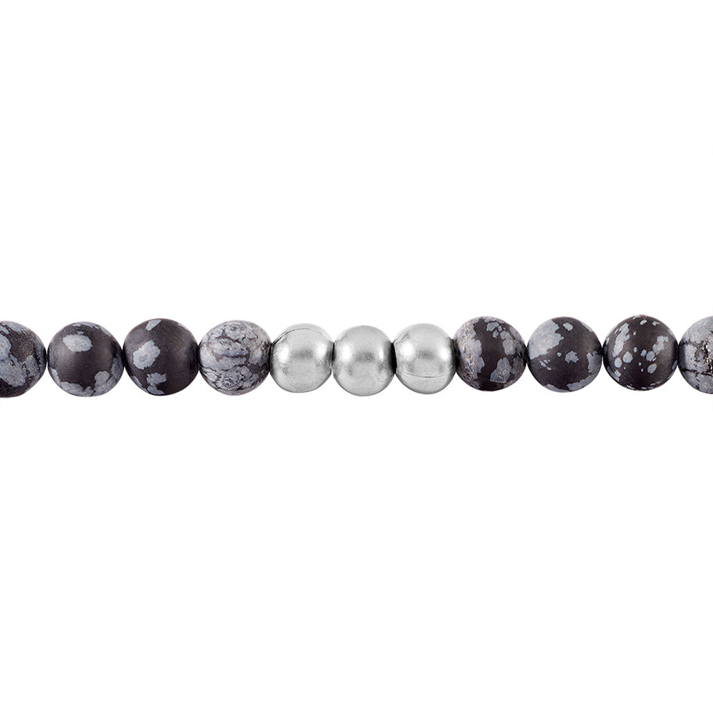 Bracelet Adonis Acier Blanc Pierre De Synthese