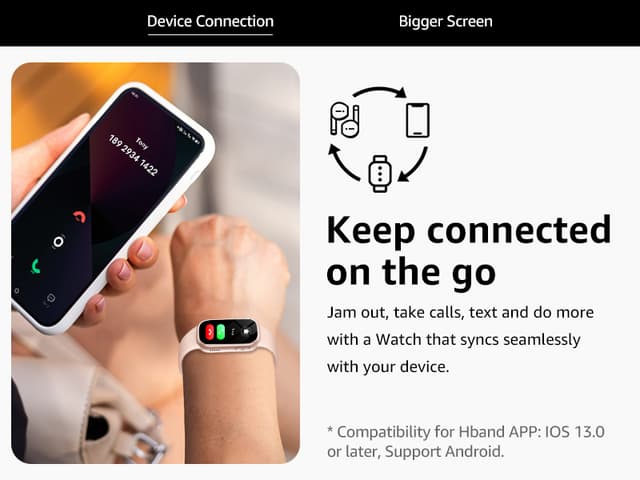 Smartwatch med Bluetooth-opkald og sundhedsovervågning Lyserød