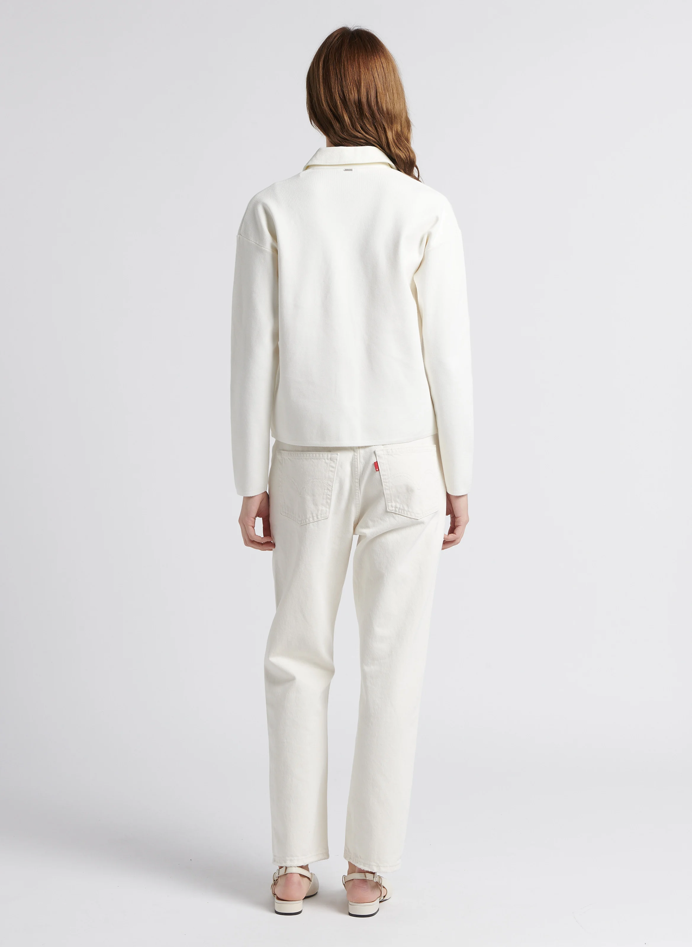 Cardigan col classique | Blanc