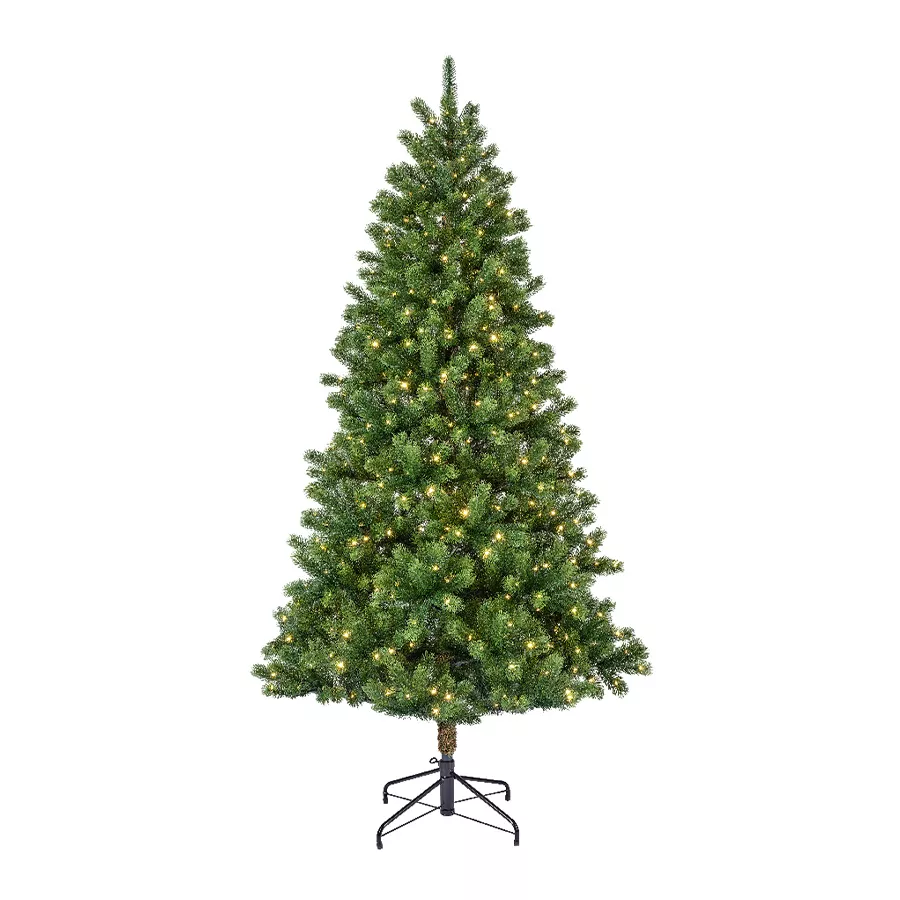 Sapin de Noël artificiel lumineux 350 LED H180 cm Ottawa Luxe Vert sapin
