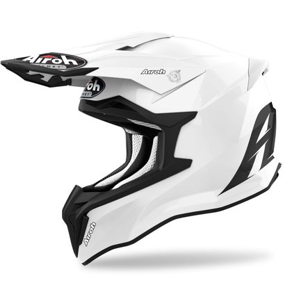 Casque cross Airoh STRYKER - COLOR - WHITE GLOSS 2025 - Blanc / Noir