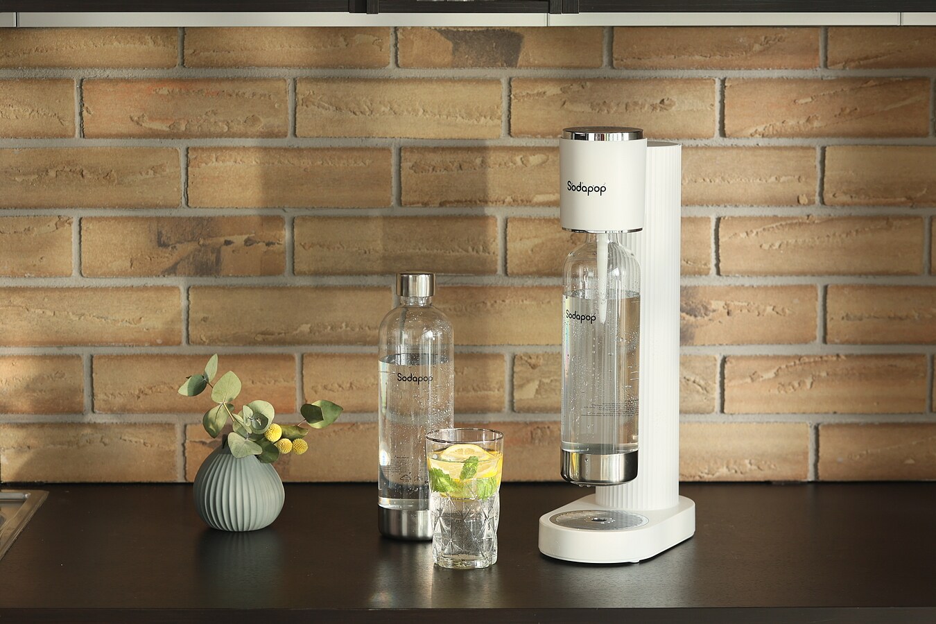 SODAPOP Wassersprudler Cooper, weiß, 1x 850ml PET-Flasche