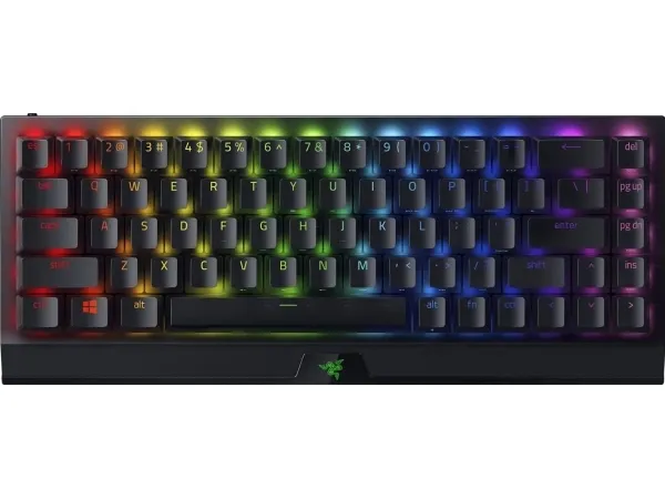Razer BlackWidow V3 Mini HyperSpeed - Tastatur - backlit - trådløs - USB-C, 2.4 GHz, Bluetooth - QWERTY - USA - tastkontakt: Razer Yellow