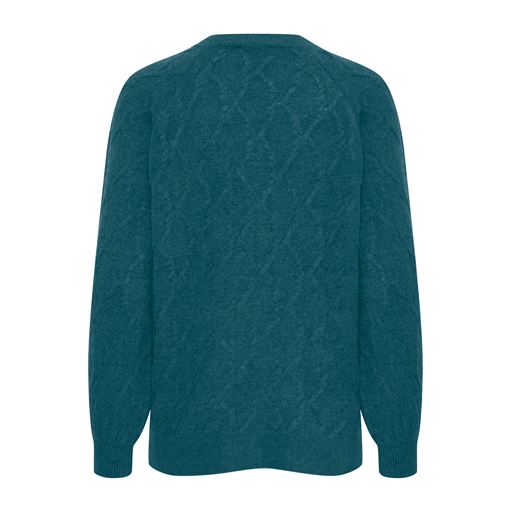 Fransa Langærmet Strikcardigan, Blue Coral, L