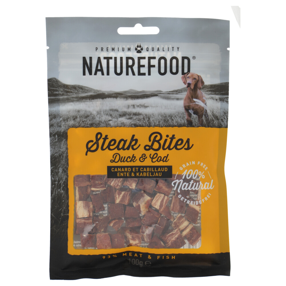 Rosewood Naturefood Steak Bites Eend & Koolvis100 gr