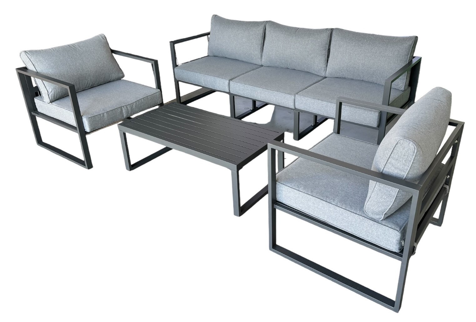 Jet-Line Jet-Line Gartenmöbel Lounge GartenKRETA II hellgrau Aluminium